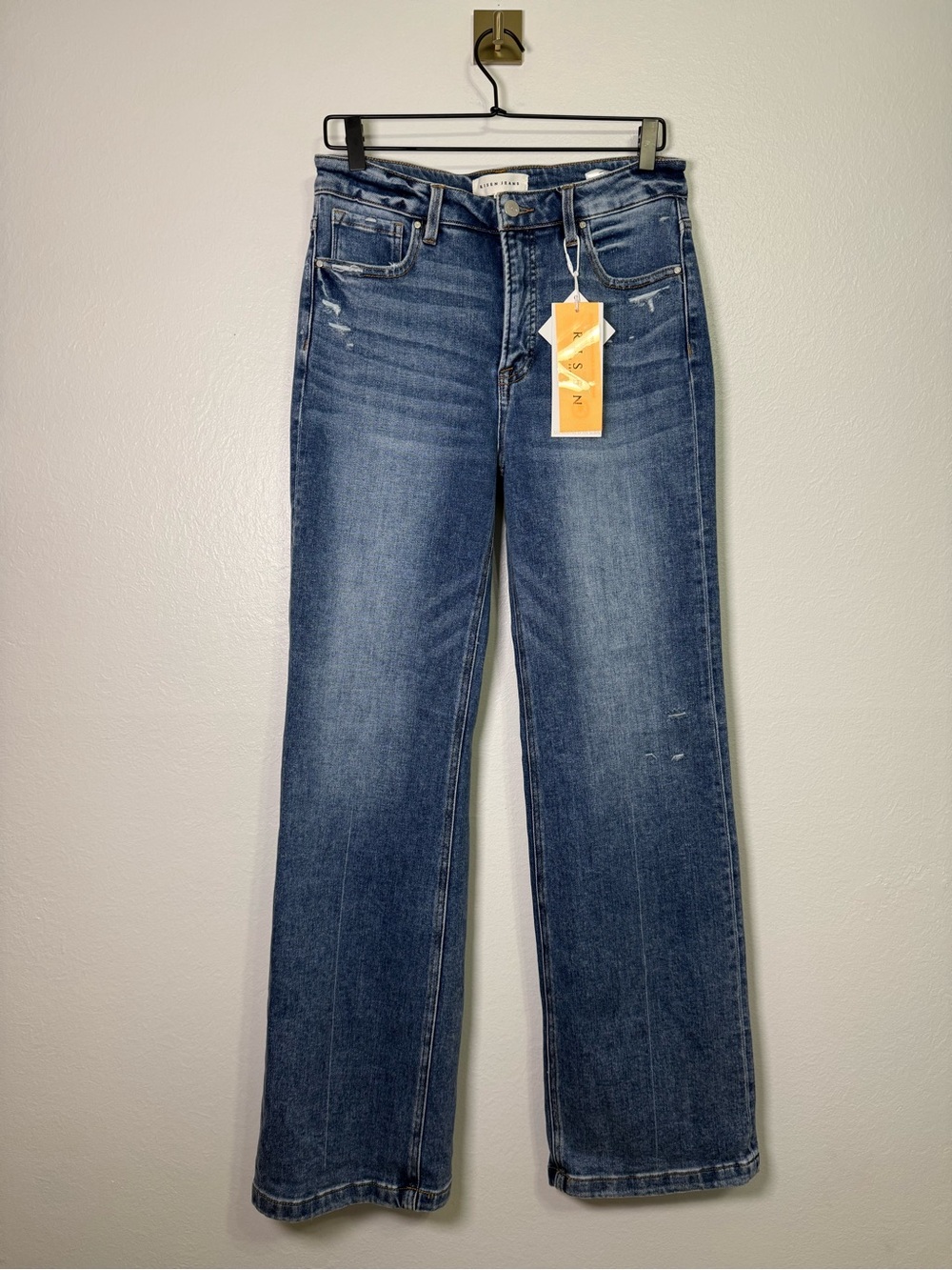 Risen Straight Leg Jeans